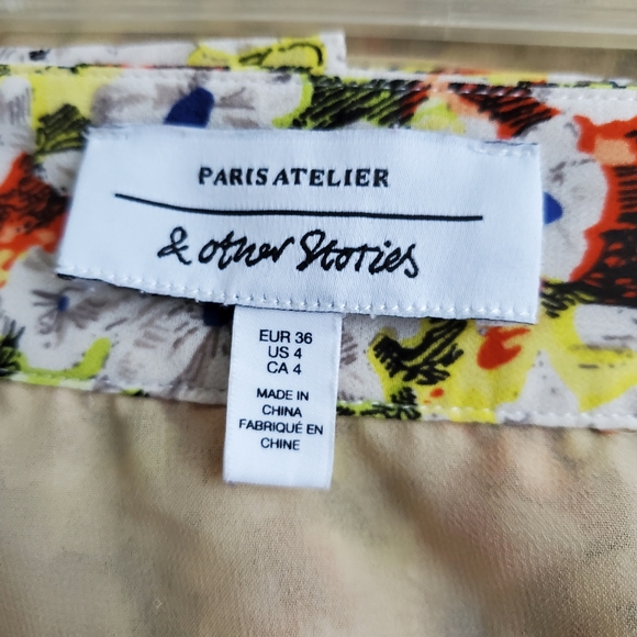 Paris Atelier & Other Stories Midi floral skirt size 4 - Picture 10 of 14